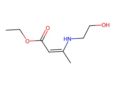 2-Butenoic acid, 3-[(2-hydroxyethyl)amino]-, ethyl ester structure