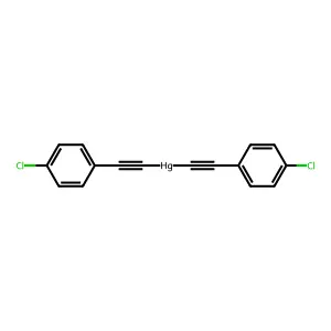Bis[2-(4-chlorophenyl)ethynyl]mercury structure