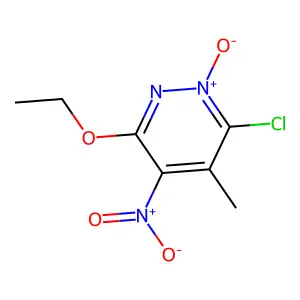 6-Chloro-3-ethoxy-5-methyl-4-nitro-1-oxo-1lambda~5~-pyridazine structure