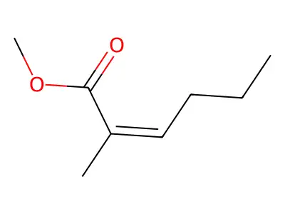 2-Hexenoic acid, 2-methyl-, methyl ester, (Z)- structure