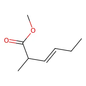 2-Methyl-3-hexenoic acid methyl ester structure