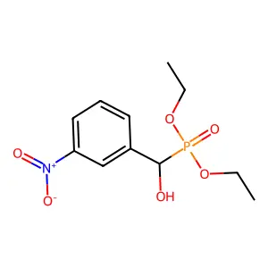 Diethyl P-(hydroxy(3-nitrophenyl)methyl)phosphonate structure