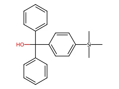 Alpha(4-(trimethylsilyl)phenyl)benzhydrol structure