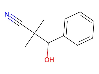 beta-Hydroxy-alpha,alpha-dimethylbenzenepropanenitrile structure