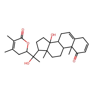 14,20-Dihydroxy-22,26-epoxyergosta-2,5,24-triene-1,26-dione structure