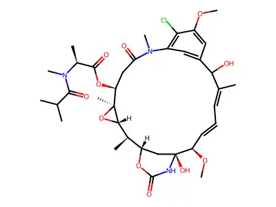 N2'-Deacetyl-15-hydroxy-N2'-(2-methyl-1-oxopropyl)maytansine structure