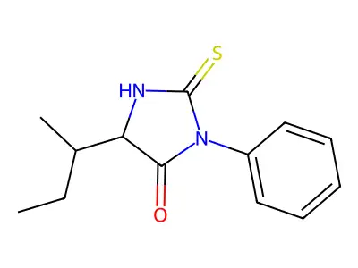 5-(1-Methylpropyl)-3-phenyl-2-thioxo-4-imidazolidinone structure