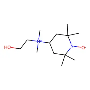 4-[(2-Hydroxyethyl)dimethylammonio]-2,2,6,6-tetramethyl-1-piperidinyloxy structure
