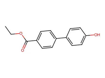 Ethyl 4'-hydroxy-4-biphenylcarboxylate structure