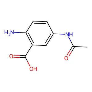 5-(乙酰氨基)-2-氨基苯甲酸 structure