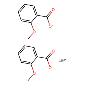 2-甲氧基苯甲酸铜(2+)盐水合物 structure