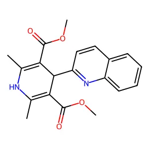 Dimethyl 2,6-dimethyl-4-(2-quinolinyl)-1,4-dihydro-3,5-pyridinedicarboxylate structure