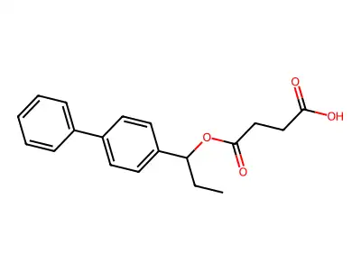 Succinic acid, alpha-ethyl-p-phenylbenzyl ester structure