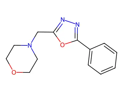 4-[(5-Phenyl-1,3,4-oxadiazol-2-yl)methyl]morpholine structure