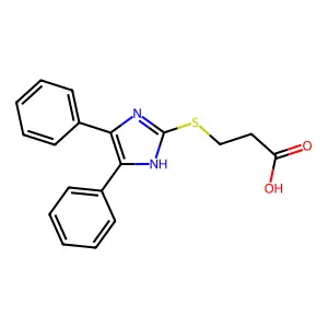 3-[(4,5-Diphenyl-1H-imidazol-2-yl)thio]-propanoic acid structure