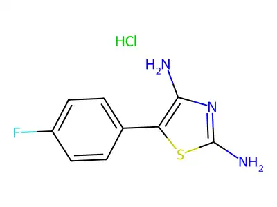 Thiazole, 2,4-diamino-5-(p-fluorophenyl)-, monohydrochloride structure