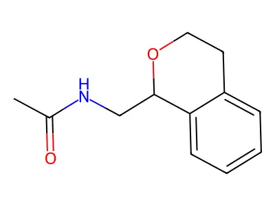 N-(3,4-dihydro-1H-isochromen-1-ylmethyl)acetamide structure