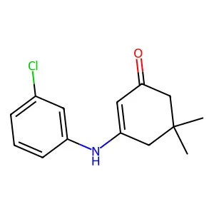 3-[(3-Chlorophenyl)amino]-5,5-dimethylcyclohex-2-en-1-one structure
