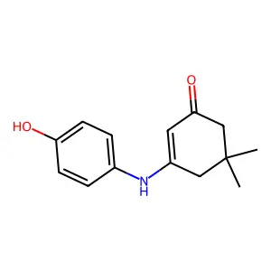 3-(4-Hydroxyanilino)-5,5-dimethylcyclohex-2-en-1-one structure