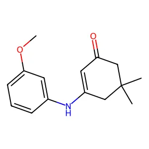 3-(3-Methoxyanilino)-5,5-dimethylcyclohex-2-en-1-one structure