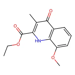 Ethyl 4-hydroxy-8-methoxy-3-methylquinoline-2-carboxylate structure