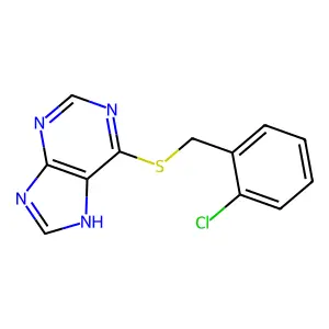 Purine, 6-((o-chlorobenzyl)thio)- structure