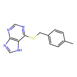 6-(p-tolylmethylsulfanyl)-9H-purine structure