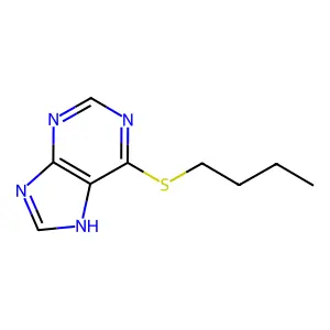 6-(Butylthio)-9H-purine structure