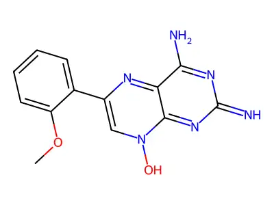8-Hydroxy-2-imino-6-(2-methoxyphenyl)pteridin-4-amine structure