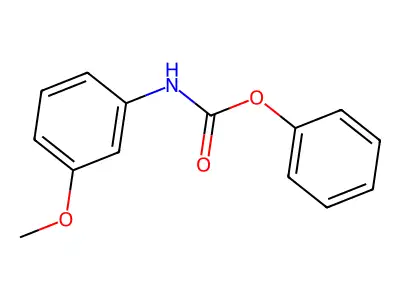 Carbamic acid, (3-methoxyphenyl)-, phenyl ester structure