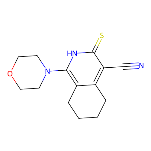 1-Morpholin-4-yl-3-thioxo-2,5,6,7,8-pentahydroisoquinoline-4-carbonitrile structure