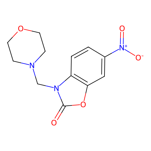 3-(Morpholin-4-ylmethyl)-6-nitro-1,3-benzoxazol-2-one structure