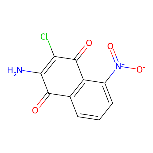 2-Amino-3-chloro-5-nitronaphthoquinone structure