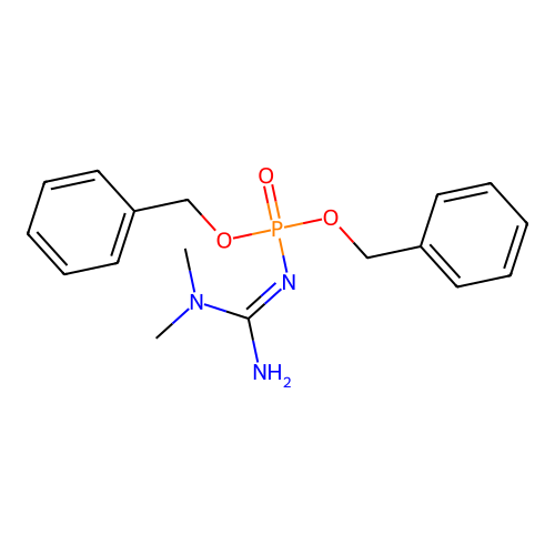 2-Bis(phenylmethoxy)phosphoryl-1,1-dimethylguanidine structure