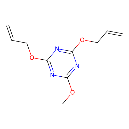 4,6-Bis(allyloxy)-2-methoxy-1,3,5-triazine structure