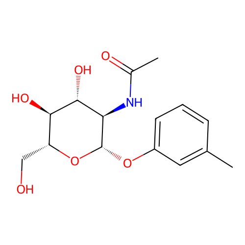 N-[(2S,3R,4R,5S,6R)-4,5-dihydroxy-6-(hydroxymethyl)-2-(3-methylphenoxy)oxan-3-yl]acetamide structure