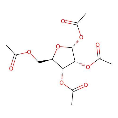 [(2R,3R,4R,5R)-3,4,5-triacetyloxyoxolan-2-yl]methyl acetate structure