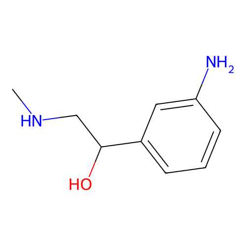 1-(m-Aminophenyl)-2-methylaminoethanol structure
