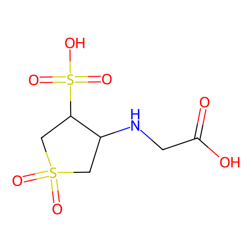 2-[(1,1-Dioxo-4-sulfothiolan-3-yl)amino]acetic acid structure