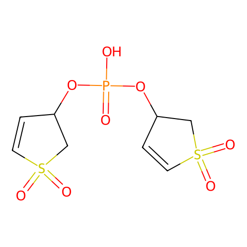 Bis(1,1-dioxido-2,3-dihydrothiophen-3-yl) hydrogen phosphate structure