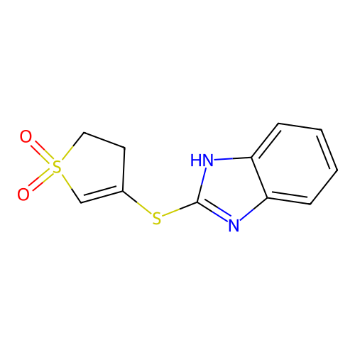 3-Benzimidazol-2-ylthio-4,5-dihydrothiophene-1,1-dione structure