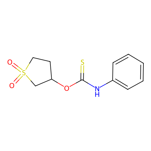 3-[(Phenylamino)thioxomethoxy]thiolane-1,1-dione structure
