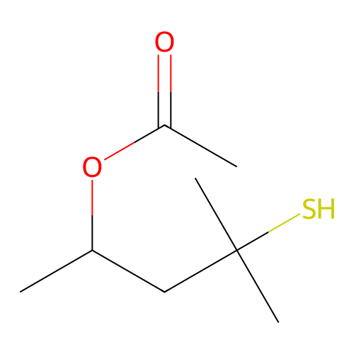4-Mercapto-4-methylpentyl-2-acetate structure
