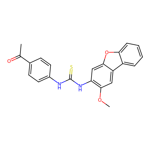 1-(4-Acetylphenyl)-3-(2-methoxydibenzo[b,d]furan-3-yl)thiourea structure