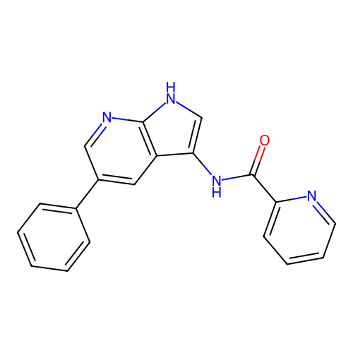 2-Pyridinecarboxamide, N-(5-phenyl-1H-pyrrolo[2,3-b]pyridin-3-yl)- structure