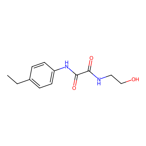 N'-(4-ethylphenyl)-N-(2-hydroxyethyl)oxamide structure