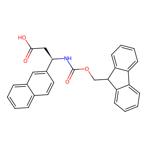 Fmoc-(R)-3-Amino-3-(2-naphthyl)-propionic acid structure