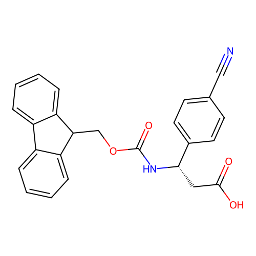 Fmoc-(S)-3-Amino-3-(4-cyano-phenyl)-propionic acid structure