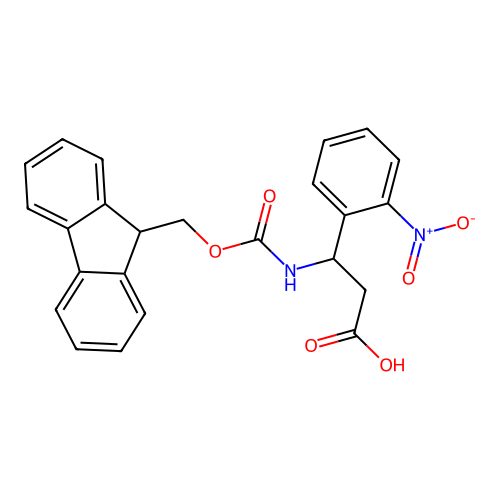 beta-(((9H-Fluoren-9-ylmethoxy)carbonyl)amino)-2-nitrobenzenepropanoic acid structure