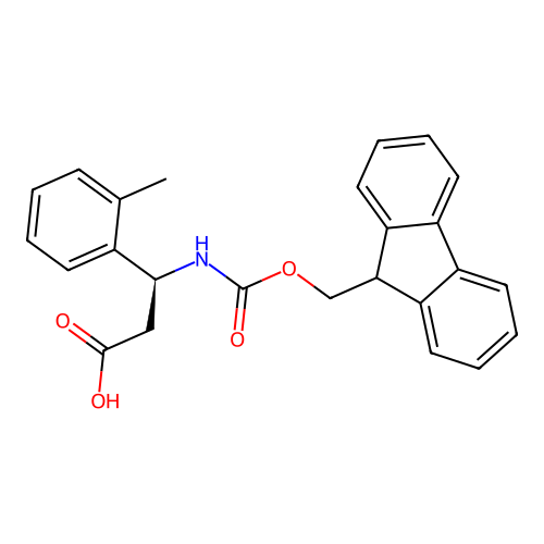 (S)-3-((((9H-Fluoren-9-yl)methoxy)carbonyl)amino)-3-(o-tolyl)propanoic acid structure